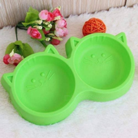 Cat Face Double Bowl